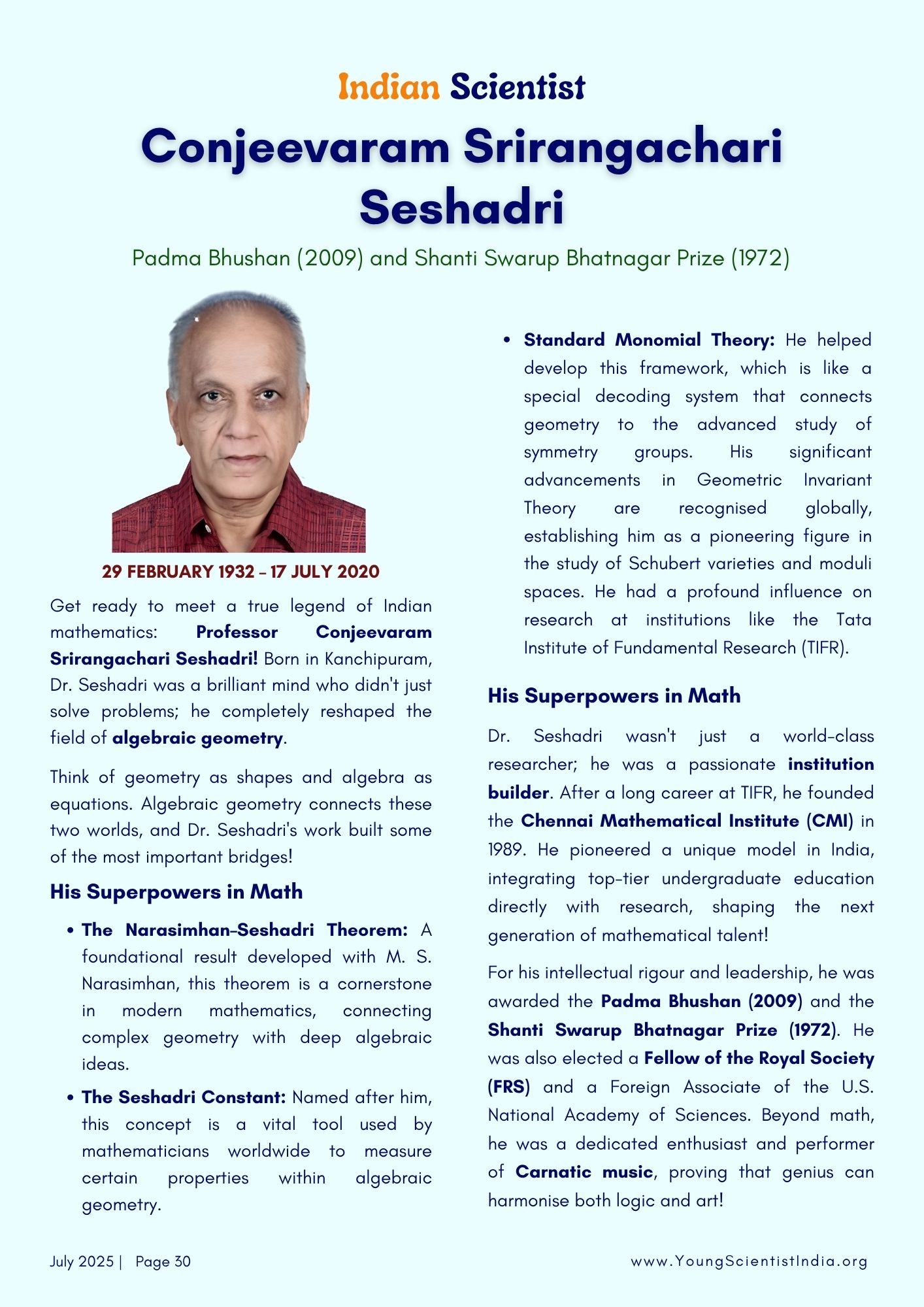 Conjeevaram Srirangachari Seshadri